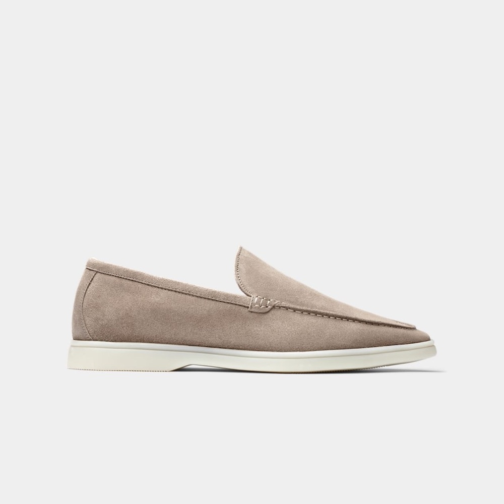 SUITSUPPLY Italian Calf Suede Slip-on Loafers, Sand, 41 - Picture 11 of 12